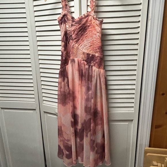NWOT Free People Pink and Purple Midi Dress - Picture 5 of 6